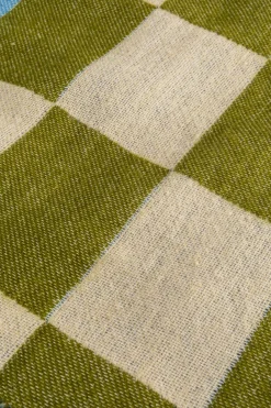 KARE Decke Checker Blau Grün 170x130cm