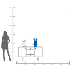 KARE Deko Figur Bear Blau 51cm