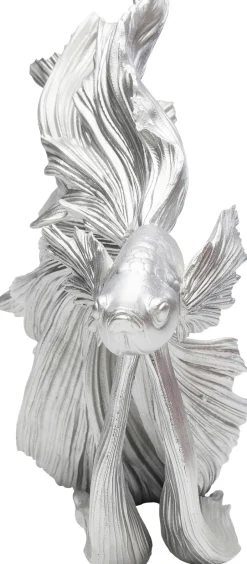 KARE Deko Figur Betta Fish Silber Klein