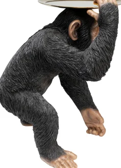 KARE Deko Figur Butler Playing Chimp Schwarz 52cm
