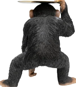 KARE Deko Figur Butler Playing Chimp Schwarz 52cm