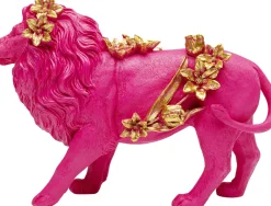 KARE Deko Figur Flower Lion Pink 19cm