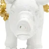 KARE Deko Figur Flower Pig Weiß 21cm