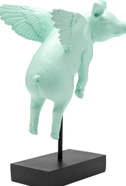 KARE Deko Figur Flying Pig Türkis 29cm