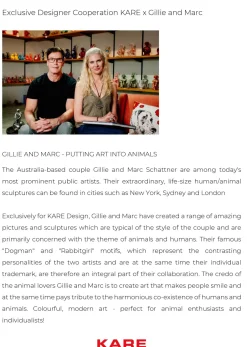 KARE Deko Figur Gangster Dog Creme