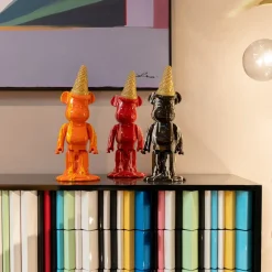 KARE Deko Figur Gelato Bear Schwarz 40cm