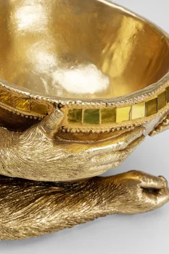 KARE Deko Figur Gorilla Holding Bowl Gold 41cm