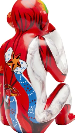 KARE Deko Figur Graffiti Monkey Rot 39cm