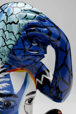 KARE Deko Figur Graffiti Monkey Blau 39cm