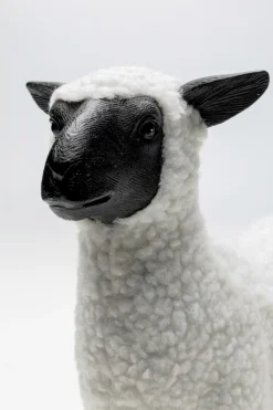 KARE Deko Figur Happy Sheep Wool Weiß 28cm
