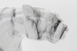 KARE Deko Figur Leopard Marble 95cm