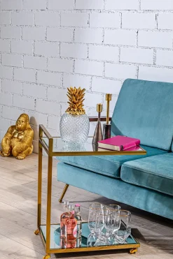 KARE Deko Figur Monkey Gorilla Side Medium Gold 39cm