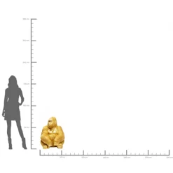 KARE Deko Figur Monkey Gorilla Side XL Gold 76cm