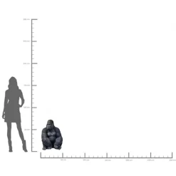 KARE Deko Figur Monkey Gorilla Side XL Schwarz 76cm