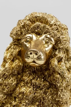 KARE Deko Figur Mrs Poodle Gold 34cm