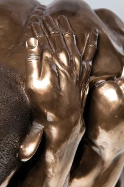 KARE Deko Figur Nude Man Hug Bronze 54cm