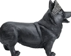 KARE Deko Figur Royal Standing Corgi Schwarz 52cm