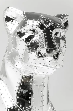 KARE Deko Figur Sitting Cat Rivet Chrome 82cm