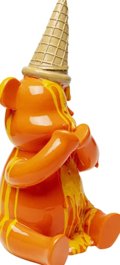 KARE Deko Figur Sitting Gelato Bear Orange 37cm