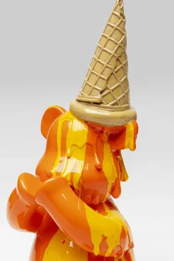 KARE Deko Figur Sitting Gelato Bear Orange 37cm