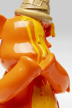 KARE Deko Figur Sitting Gelato Bear Orange 37cm