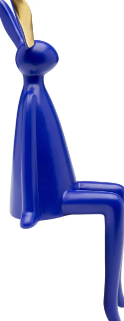 KARE Deko Figur Sitting Rabbit Blau 35cm