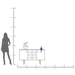 KARE Deko Figur Sitting Rabbit Blau 35cm