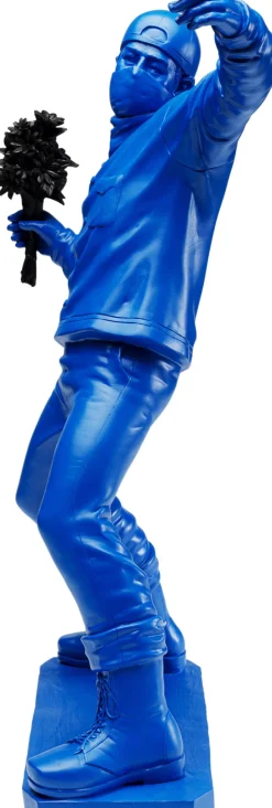 KARE Deko Figur Street Art Bouquet Blau 67cm