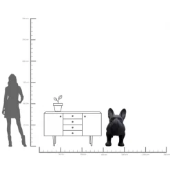 KARE Deko Figur Toto Teen Schwarz Matt 90cm