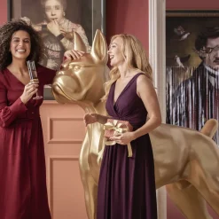 KARE Deko Figur Toto XL Gold 180cm