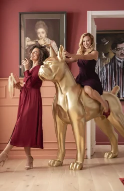 KARE Deko Figur Toto XL Gold 180cm