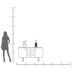 KARE Deko Figur Zwerg Standing Schwarz Gold 46cm