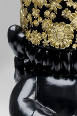 KARE Deko Figur Zwerg Standing Schwarz Gold 61cm