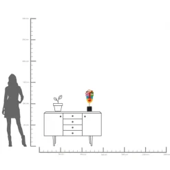 KARE Deko Objekt Abstract Face Multicolour 52cm