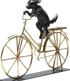 KARE Deko Objekt Dog With Bicycle 44cm