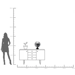 KARE Deko Objekt Globe Top Schwarz 40cm