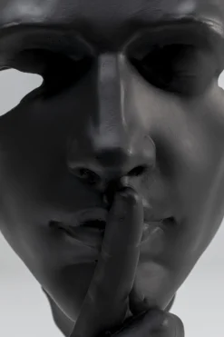 KARE Deko Objekt Quiet Face Schwarz 31cm