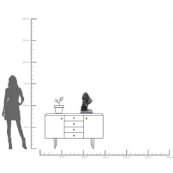 KARE Deko Objekt Thinking Gorilla Head 49cm