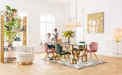 KARE Deko Rahmen Gold Flower 120x120cm