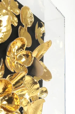 KARE Deko Rahmen Gold Flower 60x60cm