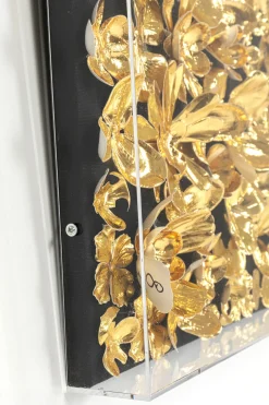 KARE Deko Rahmen Gold Flower 60x60cm