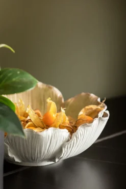 KARE Deko Schale Flower Bloom Creme Gold Ø20cm