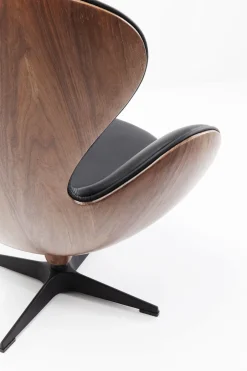 KARE Drehsessel Lounge Black Walnut