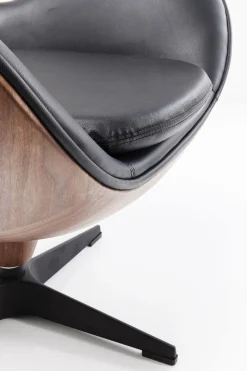 KARE Drehsessel Lounge Black Walnut