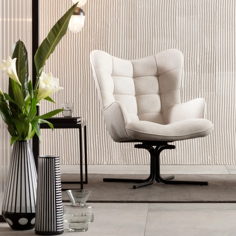 KARE Drehsessel Oscar Creme