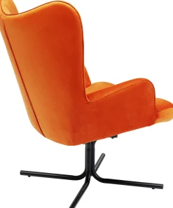 KARE Drehsessel Oscar Velvet Orange