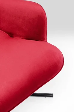 KARE Drehsessel Oscar Velvet Rot