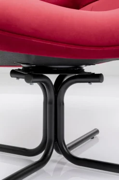 KARE Drehsessel Oscar Velvet Rot