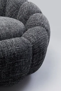 KARE Drehsessel Peppo Bloom Melange Schwarz