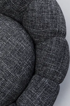 KARE Drehsessel Peppo Bloom Melange Schwarz